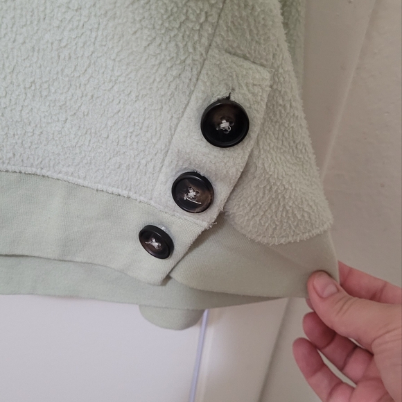 COZY MADEWELL•Resourced•Brushed Side Button Oversized Sweatshirt•Size X-Large - Picture 9 of 11